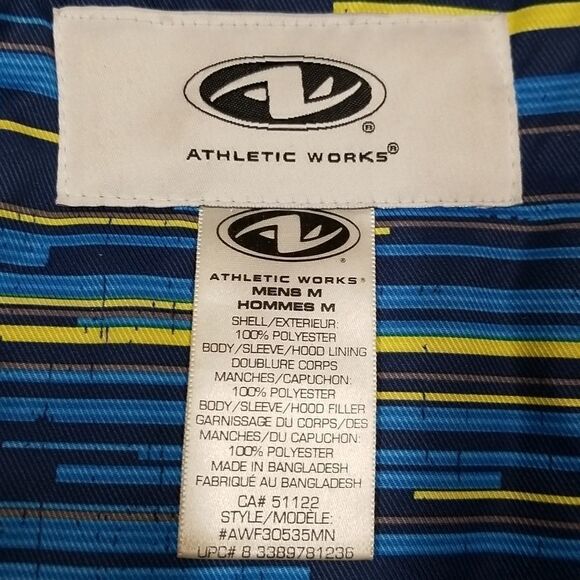 Athletic Works Jacket Men's Medium Winter Ski Full Zip Outdoors Vibrant Look - Picture 5 of 9